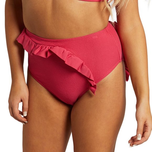 Juicy Couture Ruffle Bikini Bottom Raspberry Flutter Size Large - Picture 1 of 11